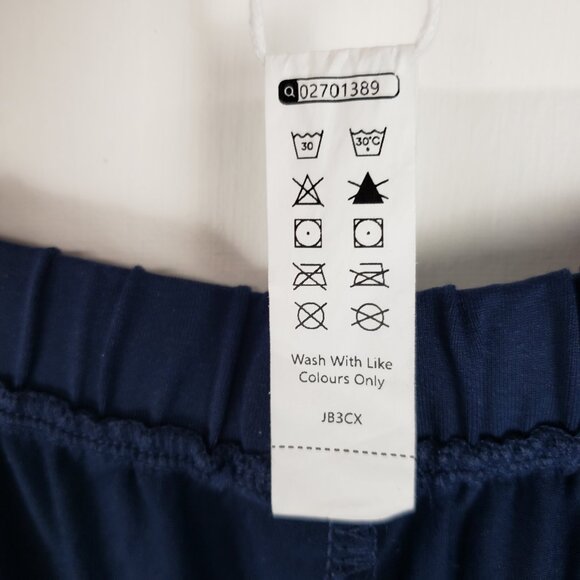 Halara Wide Leg Cargo Pants Pull On Navy Blue Palazzo Flowy Drawstring Size 2X - Picture 8 of 8